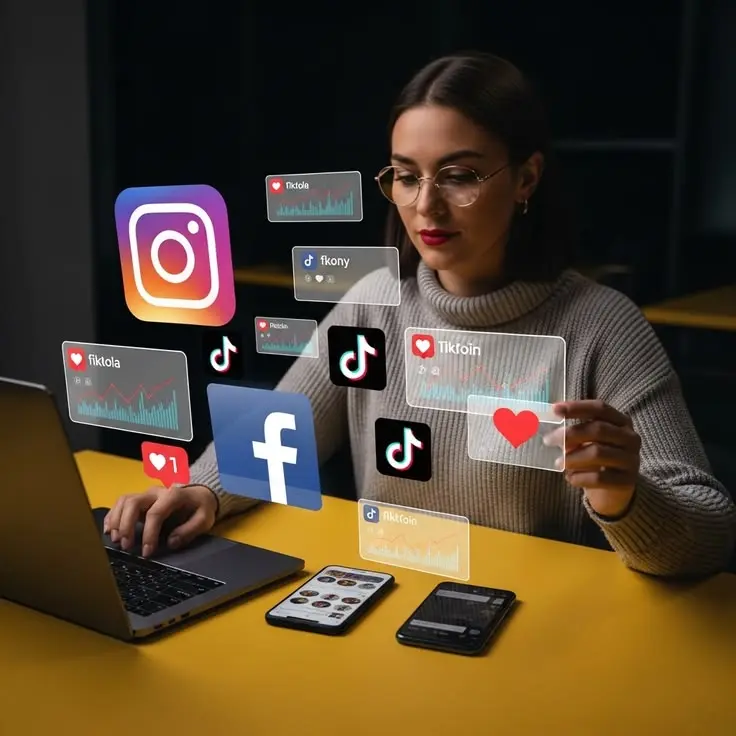 Social media marketing and analytics concept by a web designer in Thrissur, Kerala using digital platforms