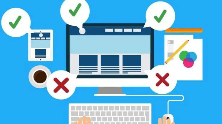SEO for E-commerce Websites image showing responsive web design, mobile optimization, user experience, and website performance improvements
